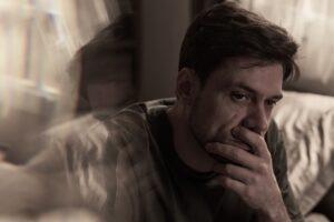 Man struggling with opioid addiction needing treatment