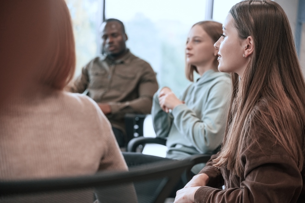 Group session during outpatient rehab program